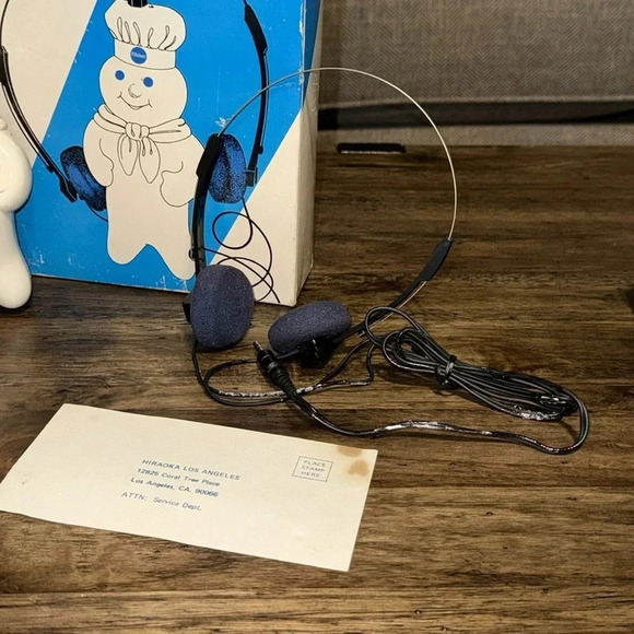VTG 1985 The Pillsbury Co. Poppin’ Fresh Walkin’ AM/FM Radio w/headphones & box - Picture 5 of 16